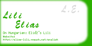 lili elias business card